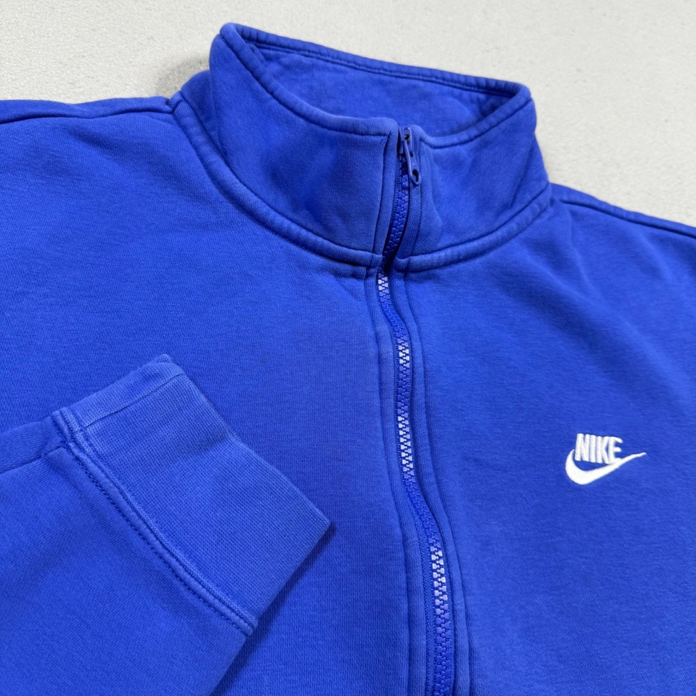 Nike Mens Sportswear Quarter Zip Fleece Pullover Sweatshirt Royal Blue Large